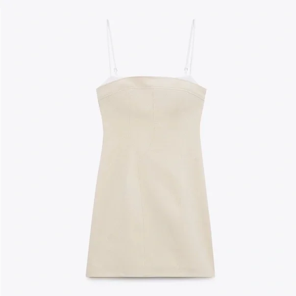 ZARA COMBINATION SHORT DRESS - Picture 7 of 9